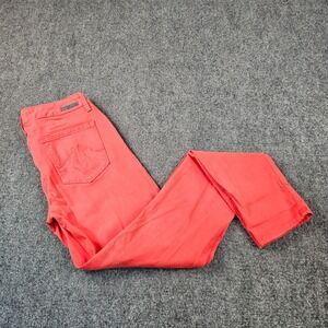 Level 99‎ Liza Skinny Jeans 27 Coral Gambas Pink Red FA2934 Stretch Denim Pants